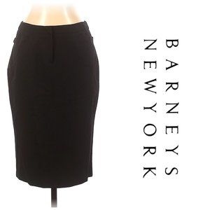 Barney's New York Fly Front Classic Suiting Pencil Skirt- Sz. 2